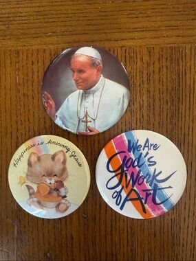 Religious and Inspirational Button Pin Set - Multicolor